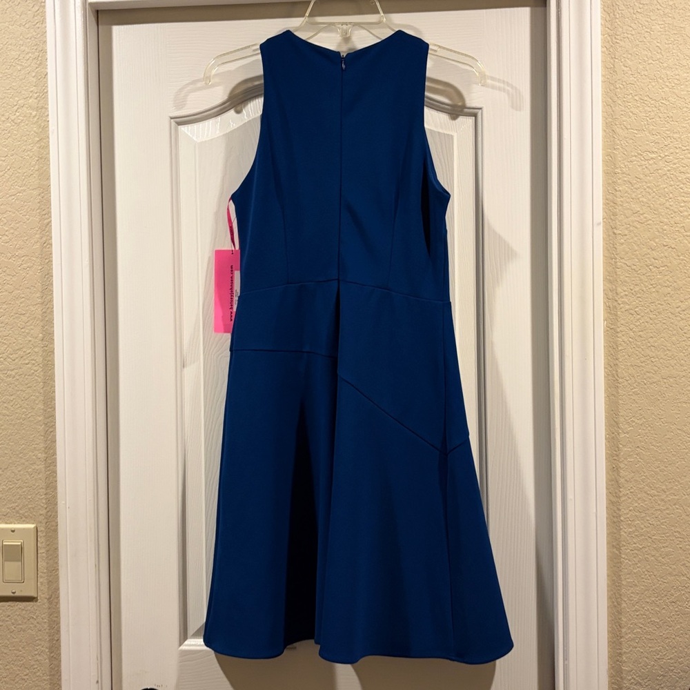Betsey Johnson Asymmetrical Blue Dress NWT size 4 - Picture 5 of 6